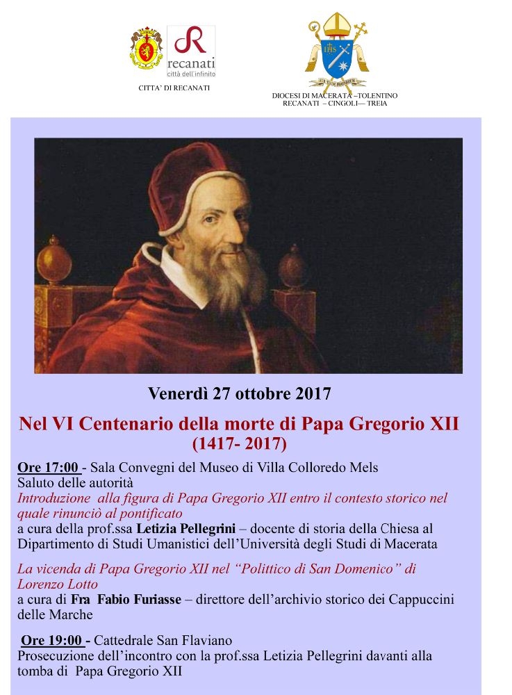 Nel VI Centenario della morte di Papa Gregorio XII