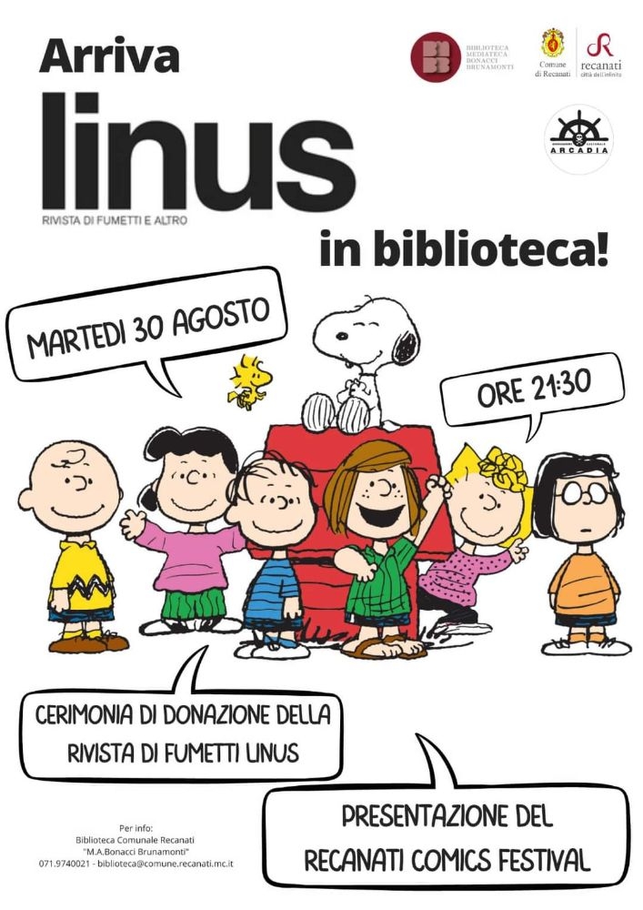 Cerimonia di donazione della rivista di fumetti Linus